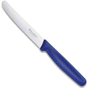 Zoubkovaný nůž na rajčata Victorinox Standard 11 cm, modrý