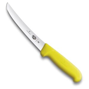 Vykosťovací nůž Victorinox Fibrox 15 cm, zahnutá čepel, žlutý