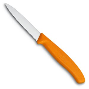 Zoubkovaný nůž na zeleninu Victorinox Swiss Classic 8 cm, oranžový