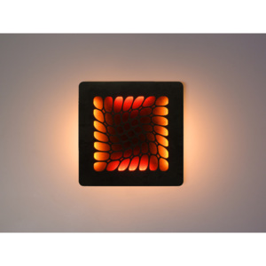 Nástěnné svítidlo podsvícené Mesh WA22GT Typ: bez ovladače 31x31cm, Výběr barvy dekoračního světla: červená + žlutá