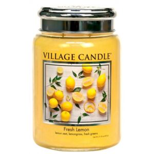 Village Candle Vonná svíčka ve skle - Fresh Lemon, 26oz
