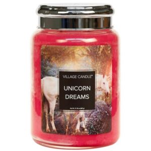 Village Candle Vonná svíčka ve skle, Sny jednorožce - Unicorn Dreams, 26oz
