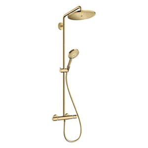 Hansgrohe Croma Select S - Sprchový set Showerpipe 280 s termostatem, EcoSmart, leštěný vzhled zlata 26891990