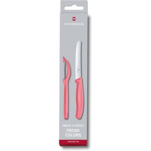 Sada nože na zeleninu se škrabkou Victorinox Swiss Classic 2 ks, pastelová růžová