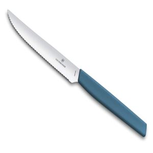 Zoubkovaný nůž na steak Victorinox Swiss Modern 12 cm, modrý