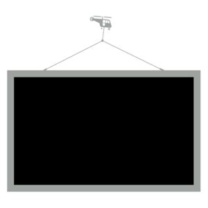 Černá nalepovací tabule vrtulník Barva: černá 070, Druhá barva: šedá 074, Rozměr: Celý motiv 108x98, z toho samotná tabule 100x62 cm