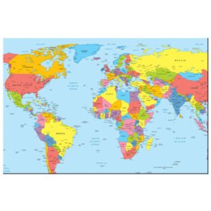 Tištěný obraz Velká mapa světa 30x20cm 2201A_1T