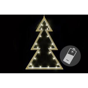 Nexos 33492 Vánoční dekorace - stromek - teple bílá, 20 LED, 29,5 cm