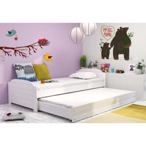 Dětská postel LILI 2 + matrace + rošt ZDARMA, 90x200, bílý, bílá