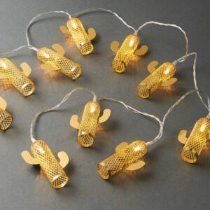 MIAMI Světelný LED řetěz kaktus - zlatá