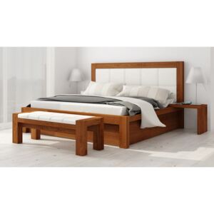 Postel MODENA Buk 160x200 - dřevěná postel z masivu o šíři 12x8 cm
