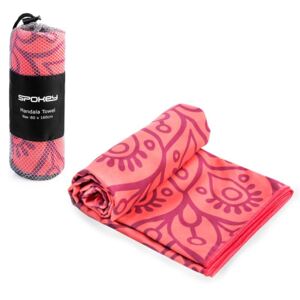 Spokey MANDALA rychleschnoucí plážový ručník růžová 80 x 160 cm