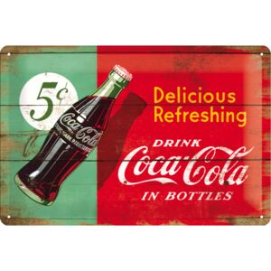 Nostalgic Art Plechová cedule: Coca-Cola (Dvoubarevná) - 20x30 cm