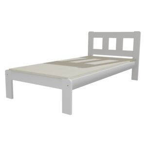 Dřevěná postel VMK 10A 90x200 borovice masiv - bílá