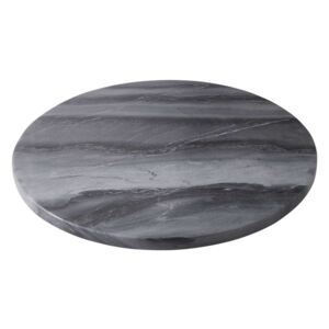 MARBLE Mramorový tác 30 cm - tm.šedá