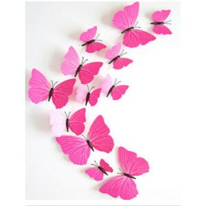 Miranda Dekorace na zeď motýli růžovo-červení