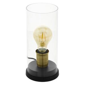 Eglo Vintage 43105 SMYRTON Stolní lampa E27 1X60W černá, bronzová s patinou / čiré