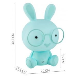 7882 DR Noční lampička králík s brýlemi SA0546 Modrá