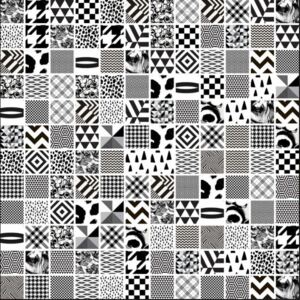 Orient Mozaika Mixxie skleněná černobílá
