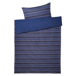 MERADISO® Saténové ložní prádlo, 140 x 200 cm (kosočtverec / námořnická modrá)
