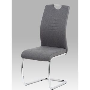 Autronic - Jídelní židle, šedá látka-ekokůže, chrom - DCL-405 GREY2
