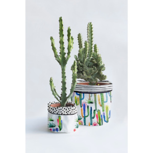 Sada 2 textilních květináčů Surdic Watercolor Cactus