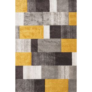 Moderní kusový koberec Vegas Home 30BYY | šedo-žlutý Typ: 80x150 cm