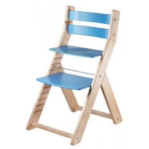 Woodpartner Rostoucí židle Sandy natur modrá