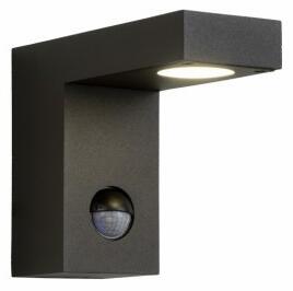LUCIDE TEXAS-IR Wall Light IP54 H12 L15 LED 6W senzor pohybu, Black, venkovní svítidlo
