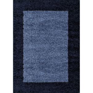 Ayyildiz Kusový koberec Shaggy Life 1503 modrý vysoký vlas 060x110 cm