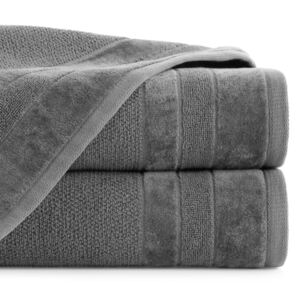 Bavlněný froté ručník s proužky LINNA 50x90 cm, grafitová, 500 gr Mybesthome Varianta: ručník - 1 kus 50x90 cm