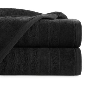 Bavlněný froté ručník s proužky LINNA 50x90 cm, černá, 500 gr Mybesthome Varianta: ručník - 1 kus 50x90 cm