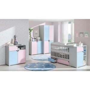 DLM, BABY nábytek do pokoje pro miminko, dekor světle šedá/modrá/růžová