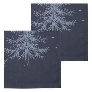 Södahl Vánoční bavlněné ubrousky 45x45 Winterland blue (2 ks)