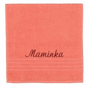 DekorTextil Dárkový ručník Maminka - korálový - 50 x 95 cm