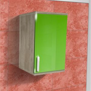 Nabytekmorava Koupelnová skříňka závěsná K8 barva skříňky: dub stříbrný, barva dvířek: lemon lesk