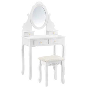 [en.casa] Toaletní stolek AAWM-1901 bílý