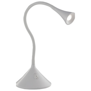 LEDT-NEWTON-WHITE stolní lampaLED 3W silikon a kov v bílé barvě