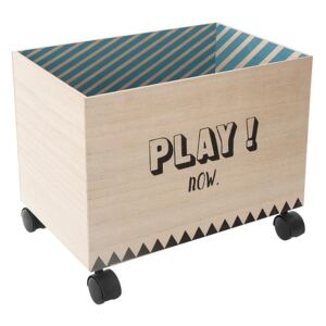 Malý dřevěný box na kolečkách Play