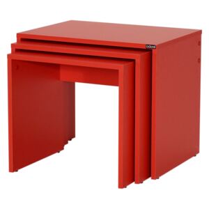 Set konferenčních stolků BETLING, červená