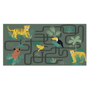 Dětský koberec Safari zelený 120 x 60 cm