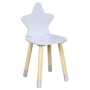 Dětská židle ve tvaru hvězdičky šedá
