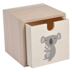 Homea Dětský dřevěný box se šuplíkem koala