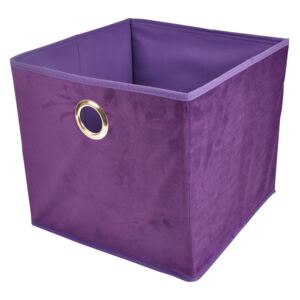 Úložný box sametový fialový