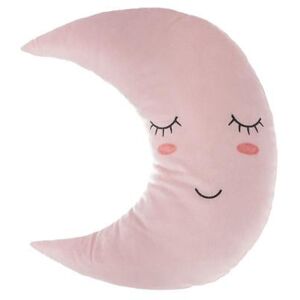 Atmosphera Dětský polštářek usmívající se měsíc růžový 38 x 34 cm