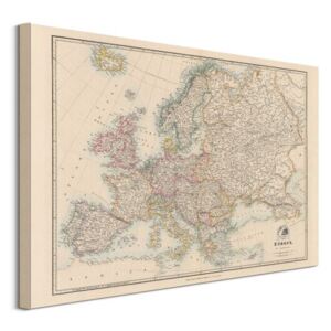 Obraz na plátně Stanfords Mapa Evropy 1884 80x60cm WDC100333