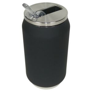 Yoko Design termohrnek ve stylu plechovky, 280 ml, matně - černá