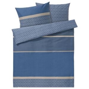 MERADISO® Saténové ložní prádlo, 200 x 220 cm (pruhy/modrá)