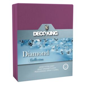 Jersey prostěradlo DecoKing Diamond fialové
