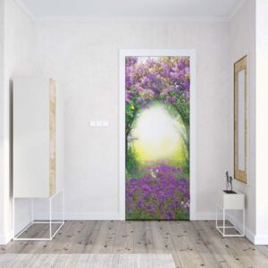 GLIX Fototapeta na dveře - Enchanted Forest Flowers | 91x211 cm